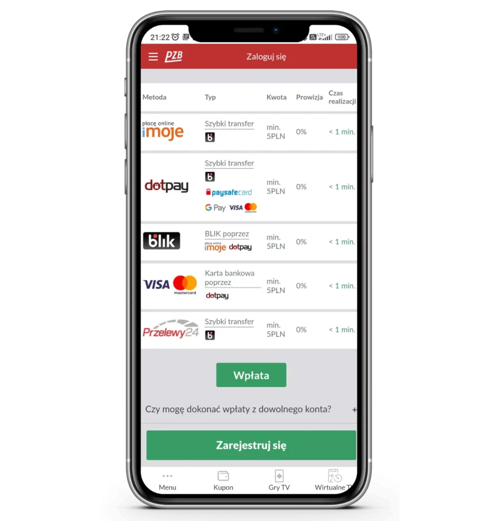 Aplikacja mobilna kasyna online Pzbuk Pl